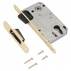 Апекс 5300-M-G золото без ц/м м/о 85мм  Замок врезной магнитный б/руч