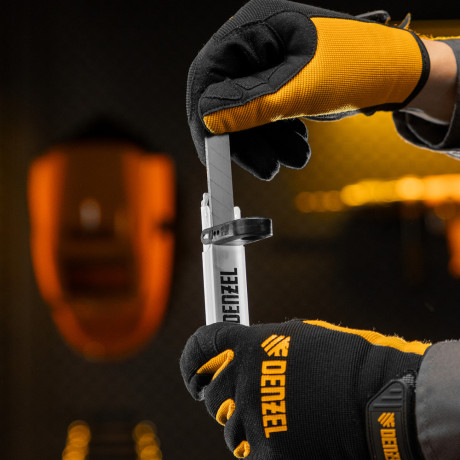 Лезвия, 18 мм, сталь SK5 - 0,6 мм, усиленные, 5 штук Denzel