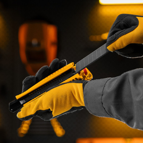 Лезвия, 18 мм, сталь SK5 - 0,6 мм, усиленные, 5 штук Denzel