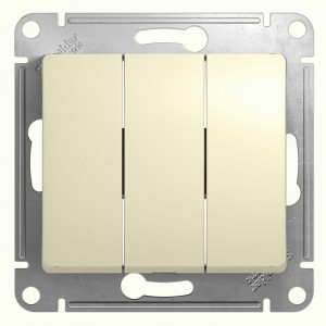 Systeme Electric GLOSSA мех. выкл. СУ 3 кл. беж. (пл.осн.) GSL000231 (20!)