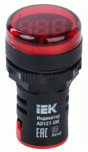 IEK Индикатор значения напряжения AD127-VM IEK (уп.10шт, цена за шт) BBI40-VM