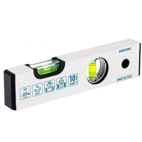 Уровень алюминиевый, 200 мм, фрезерованный, 2 глазка, магнитный Gross