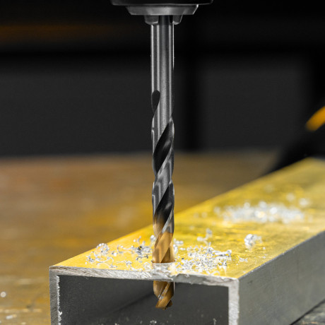 Сверло спиральное по металлу 7,5 x 109мм, Р6М5, Golden Tip, многогранная заточка Denzel