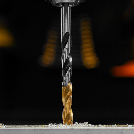 Сверло спиральное по металлу 7,5 x 109мм, Р6М5, Golden Tip, многогранная заточка Denzel