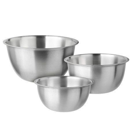 SATOSHI Набор салатников глубоких 3пр, 19-21-23см, 1500-2200-3000мл, нерж.сталь