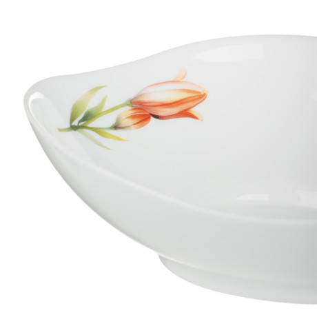 MILLIMI Лилия Салатник, опаловое стекло, 680мл, 17х6.5см, треугольная форма