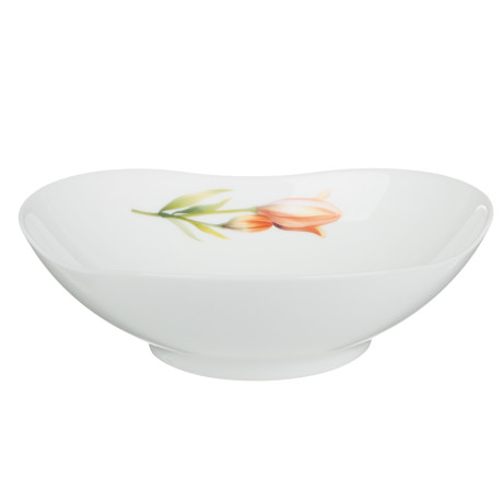 MILLIMI Лилия Салатник, опаловое стекло, 680мл, 17х6.5см, треугольная форма