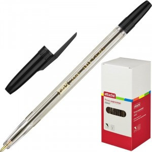 Ручка шарик. Attache Corvet черная, 0,7мм 447474