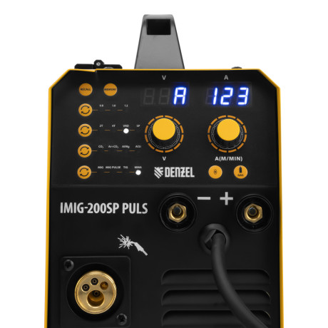Аппарат инвертор. полуавтомат. cварки IMIG-200SP Pulse, 200 А, ПВ 60%, катушка 5 кг// Denzel