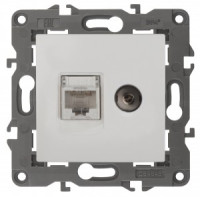 ЭРА 14 Elegance мех. роз. комп. СУ RJ45+TV, белый 14-3110-01 автоклеммы 4193