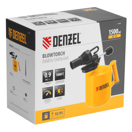 Паяльная лампа DENZEL, ВТ-15, 1.5 л