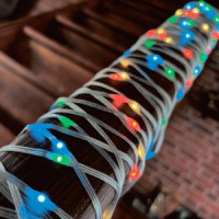 Гирлянда-нить св/д "Полоса" 10м 100 LED провод прозрач ULD-S1000-100/DTA MULTI IP20 DEW BAND Uniel