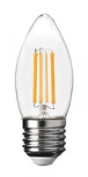 Ecola свеча E27 7W 2700K 2K прозр. 96х37 филамент (нитевидная) 360° Premium N7QW70ELC (10!)