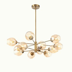 ST LUCE св-к подвесной 12x40W E14 570x750x750 Золото/Янтарный IP20 SL1500.203.12