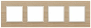 ЭРА 14 Elegance рамка СУ 4 мест.дерево, клен+сл.кость 14-5304-11 6227