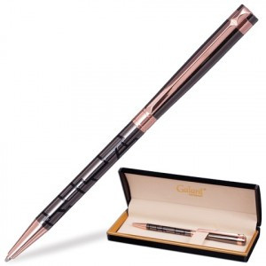 Ручка шарик. GALANT "Vitznau", подар., корпус серый, золот. детали, синяя 141664