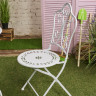 INBLOOM Набор мебели: стол 70х60х60см, стулья 2шт 91х44х40см, белый, металл
