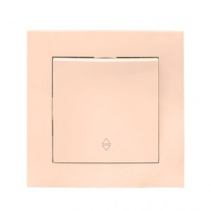 EKF Валенсия выкл. проходн. СУ 1 кл. 10А кремовый Al/Cu (корпус PC) EWV10-025-20