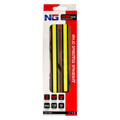 ЕРМАК Дневные ходовые огни, LED 28шт, метал. корп., 170мм, 12V, белый, 2шт.