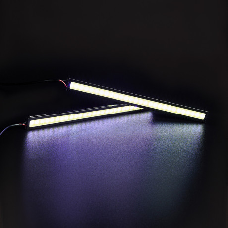 ЕРМАК Дневные ходовые огни, LED 28шт, метал. корп., 170мм, 12V, белый, 2шт.