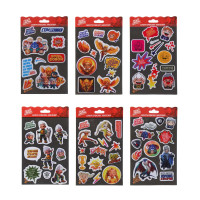 Наклейки "Русские Супергерои" 13х19см, пластик, микс 6 дизайнов