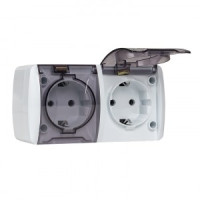 EKF Владивосток роз. 2 мест. 16А (земля, прозрачная крышка) IP54 EQR16-129-30-54-T