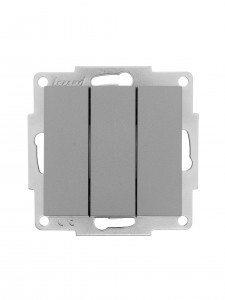 Lezard VESNA мех. выкл. СУ 3 кл. 10А  платина (корп. ABS)  742-3588-109