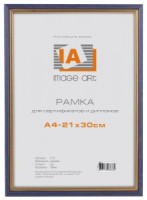 Image Art Фоторамка (Ф/р) сосна c15 21х30 фиолетовый с золотой полоской 7393