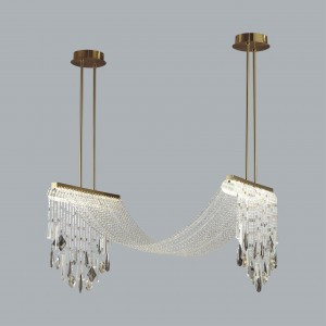 ODEON LIGHT 5420/48L HALL ODL_EX25 79 ант.бронз/стекло/хрусталь Люстра LEDx48W 3000K 2239lm AFINA