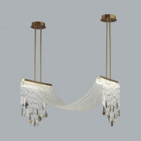 ODEON LIGHT 5420/48L HALL ODL_EX25 79 ант.бронз/стекло/хрусталь Люстра LEDx48W 3000K 2239lm AFINA