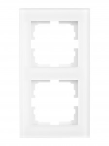 Lezard VESNA рамка акрил СУ 2 мест., верт., белая матовая 742-5380-152