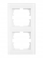 Lezard VESNA рамка акрил СУ 2 мест., верт., белая матовая 742-5380-152