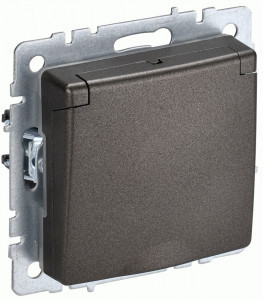 IEK BRITE мех. роз. СУ земля(штор, крыш.) 16А IP44 РСбш10-3-44-БрТБ темная бронза BR-R16-16-44-K45