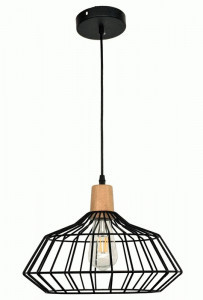 Navigator св-к подвесной 40W E27 черный металл шнур 1000мм 380x225 NLF-P-001-05 93303
