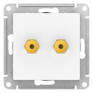 Systeme Electric AtlasDesign мех. роз. аудио х2 СУ 1 мест. ЛОТОС ATN001387 (5!)