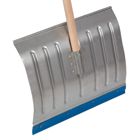 Лопата для уборки снега алюминиевая, 430 х 370 х 1350 мм, деревянный черенок, Сибртех