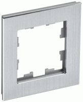 IEK BRITE Рамка СУ 1 мест. РУ-1-1-БрА металл алюм. BR-M12-M-K47