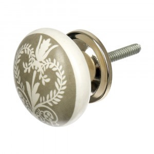 Ручка керамическая для мебели Тюльпан сер (в кор 6 шт, цена за шт) BLUMEN HAUS