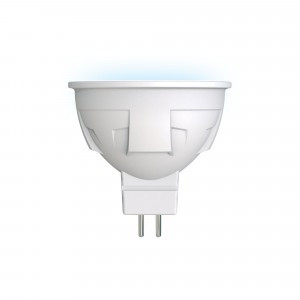 Uniel ЯРКАЯ MR16 GU5.3 220V 6W(500lm 110°) 4000K 4K матовая 50x55 термопл LED-JCDR 6W/NW/GU5.3/FR РФ