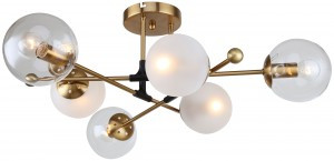 Rivoli люстра 3145-306 Darlene 6хЕ14 40W 770х770х260 латунь/черный, белый 55493