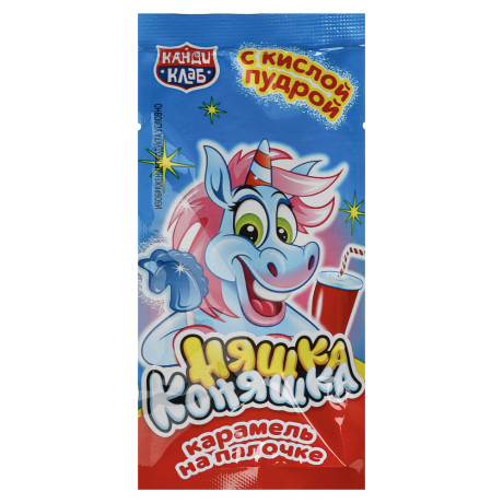 Карамель на палочке с кислой пудрой "Няшка Коняшка" ассорти 12г