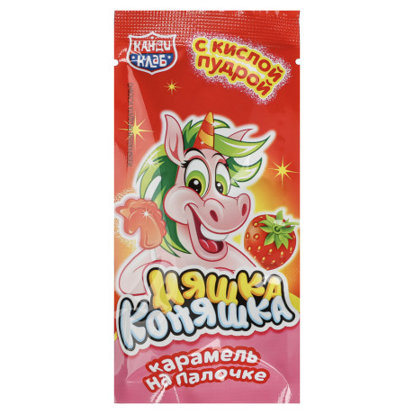 Карамель на палочке с кислой пудрой "Няшка Коняшка" ассорти 12г