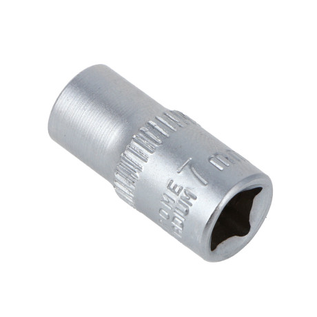 ЕРМАК Головка торцевая, 6 граней, 7 мм, 1/4", хром-ванадий