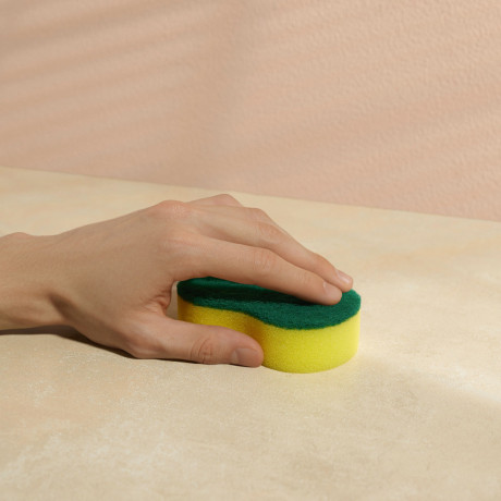 VETTA Губка бытовая с чистящим слоем 3 шт "Фигурная", 7х10,5х2,5см