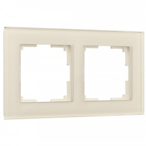 Werkel рамка СУ 2 мест. Favorit (молочный, стекло) W0021141 a058814