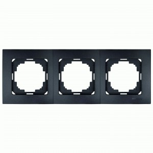 Nilson TOURAN  рамка СУ 3 мест. матовый черный 24380093