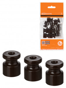 TDM РЕТРО Изолятор (ABS-пластик) коричневый (уп. 10 шт, цена за шт.) SQ2804-0002