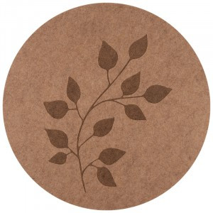 Салфетка сервировочная NP-01, d=38см, нетканый полиэстер, коричн веточка 105860 Рыжий кот