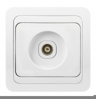 Smartbuy Марс роз. СУ телевизионная 1-мест. бел. 75Ом 5-862МГц  (SBE-02w-S1-TV)