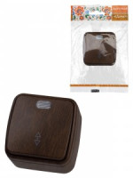 TDM Дача Народная переключатель ОУ 1 кл (инд.) 10А венге (10!) SQ1824-0046